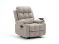 Sillones reclinables 90 x 96 x 107 cm - tapizado beige claro - respaldo acolchado con control lateral